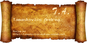 Tamaskovics Andrea névjegykártya